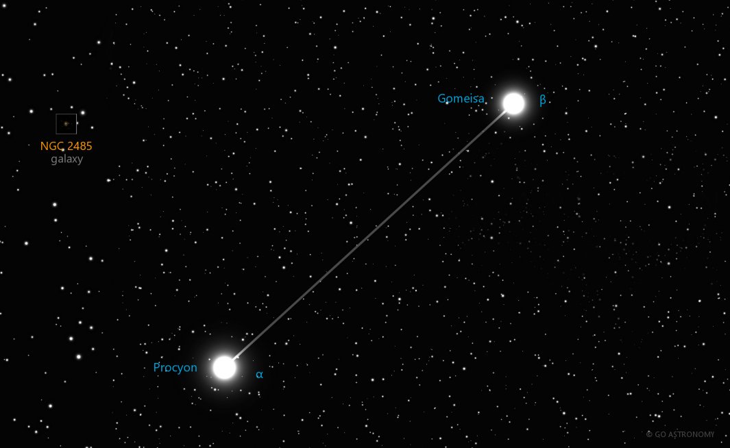 Constellation Canis Minor the Lesser Dog Star Map